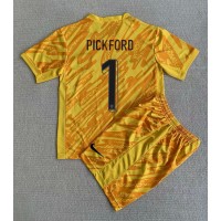 England Jordan Pickford #1 Keeper Hjemmedraktsett Barn EM 2024 Kortermet (+ Korte bukser)